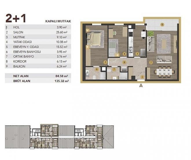 Квартира 1+1 в Стамбуле