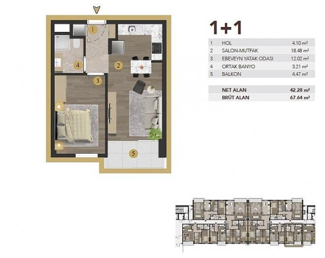 Квартира 2+1 в Стамбуле