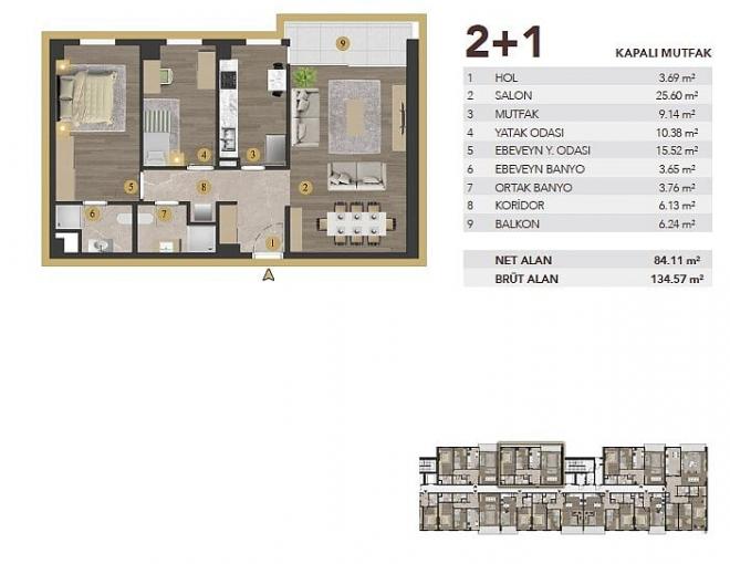 Квартира 3+1 в Стамбуле