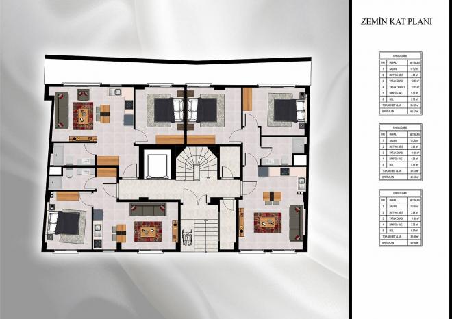 Квартира 1+1 с видом на море в Стамбуле