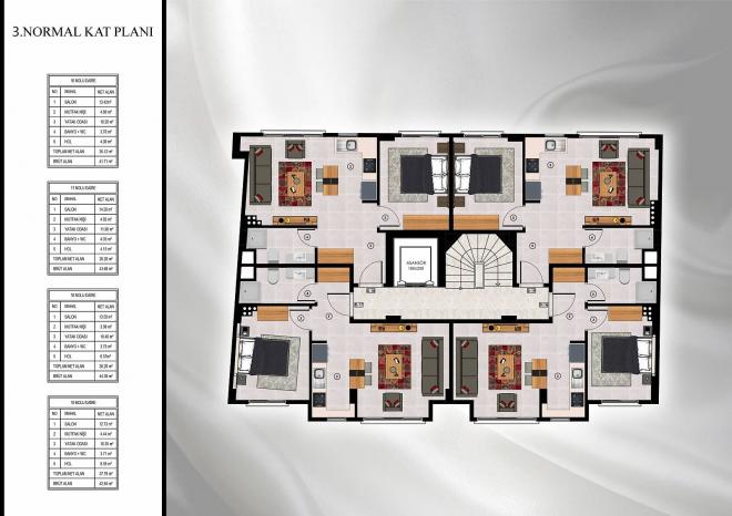 Квартира 1+1 с видом на море в Стамбуле