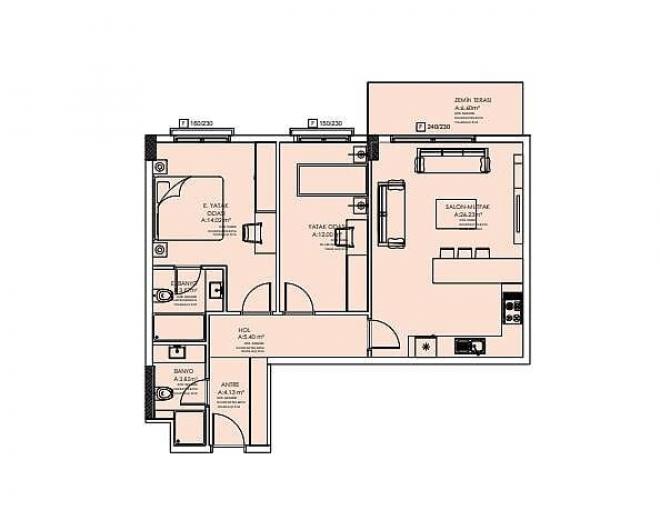 Квартира 2+1 в Стамбуле