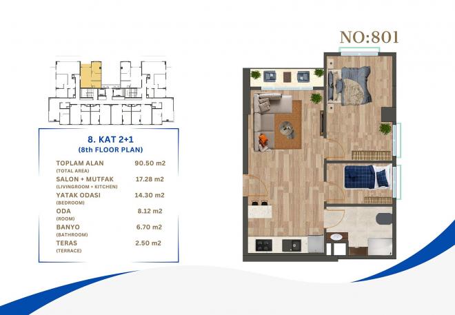 Квартира 1+1 в Стамбуле