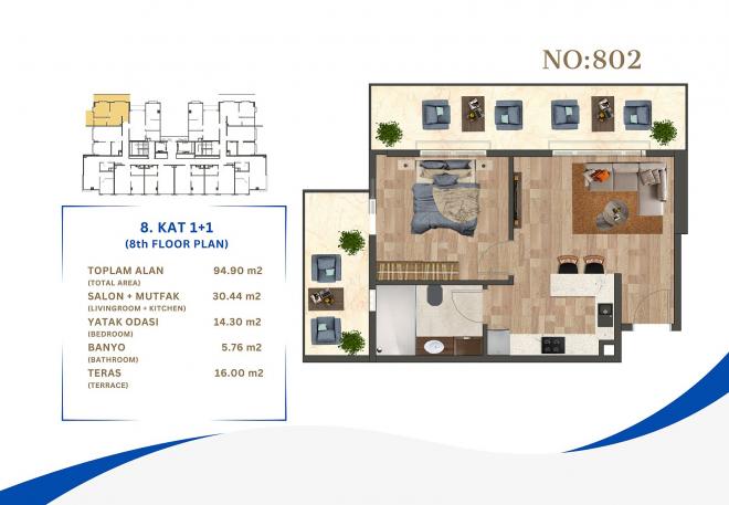 Квартира 2+1 в Стамбуле