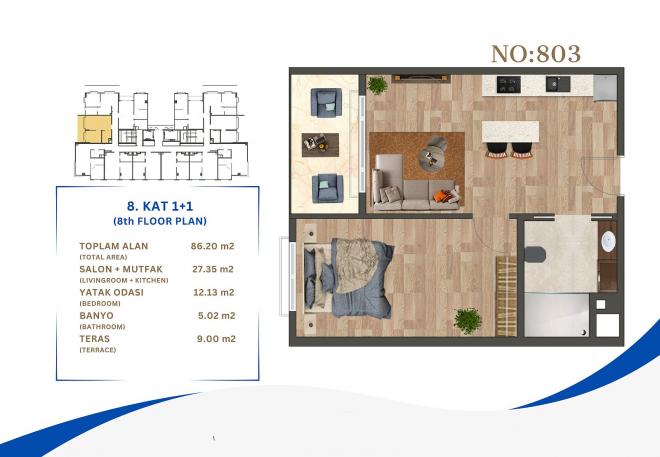 Квартира 2+1 в Стамбуле