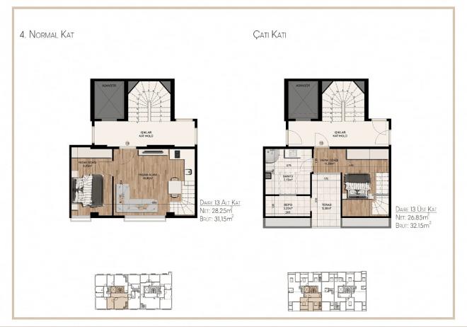 Пентхаус 2+1 в Стамбуле