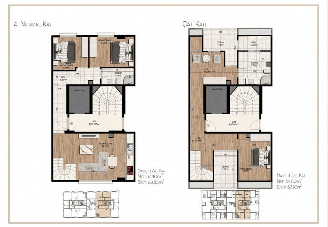 Пентхаус 2+1 в Стамбуле
