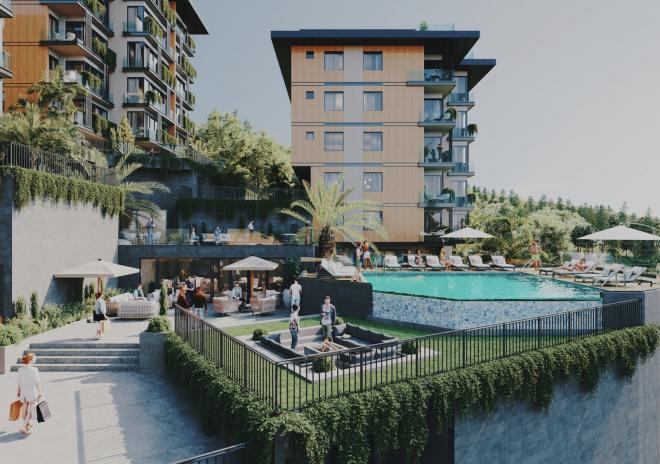 Квартира 2+1 с видом на море в Стамбуле