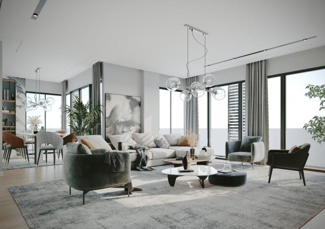 Квартира 2+1 с видом на море в Стамбуле