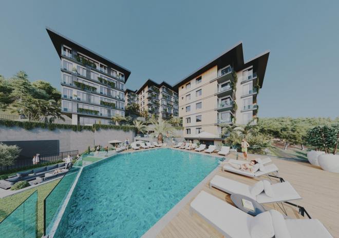 Квартира 2+1 с видом на море в Стамбуле