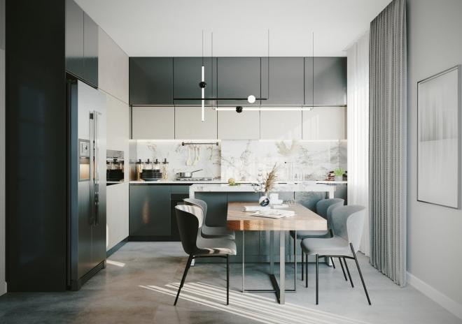 Квартира 4+1 с видом на море в Стамбуле