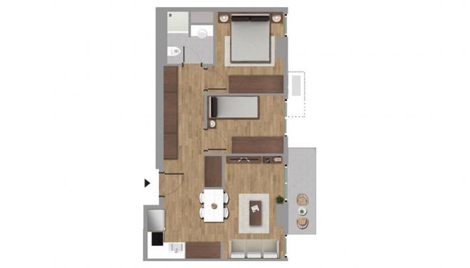 Квартира 1+1 в Стамбуле