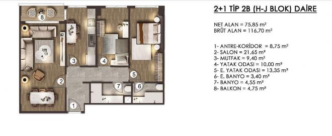 Квартира 3+1 в Стамбуле