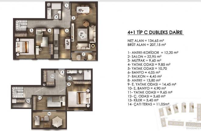 Дюплекс 4+1 в Стамбуле Дюплекс 4+1 в Стамбуле