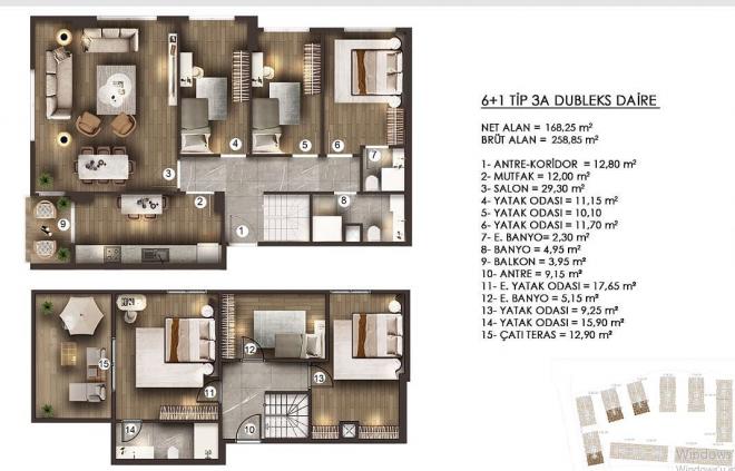 Дюплекс 4+1 в Стамбуле Дюплекс 4+1 в Стамбуле