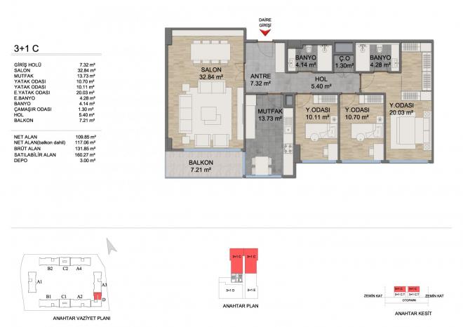 Квартира 2+1 в Стамбуле