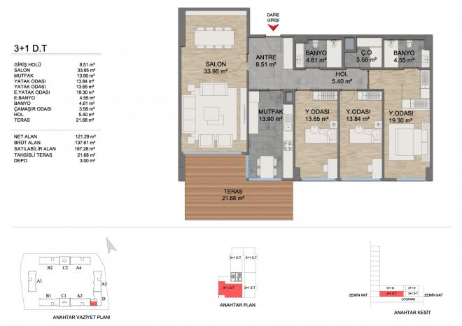 Квартира 2+1 в Стамбуле