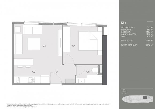 Квартира 1+1 в Стамбуле