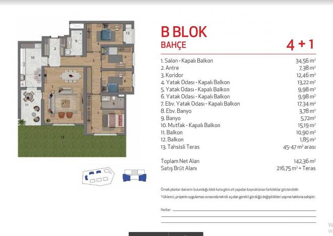 Квартира 1+1 в Стамбуле