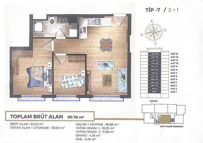 Квартира 2+1 в Стамбуле