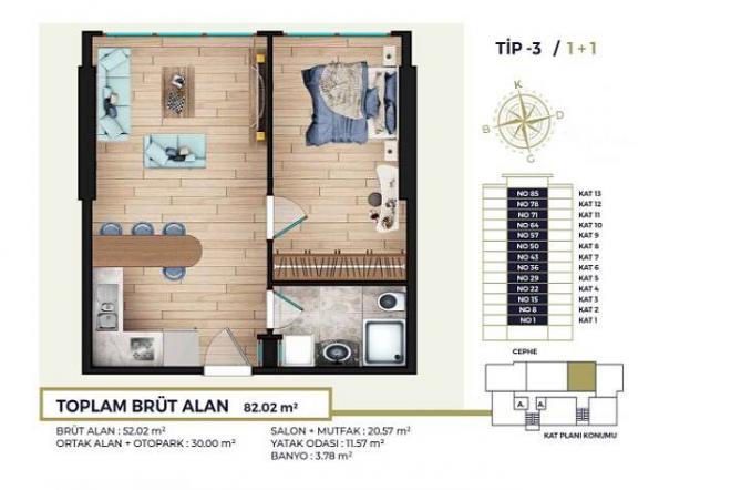 Квартира 2+1 в Стамбуле