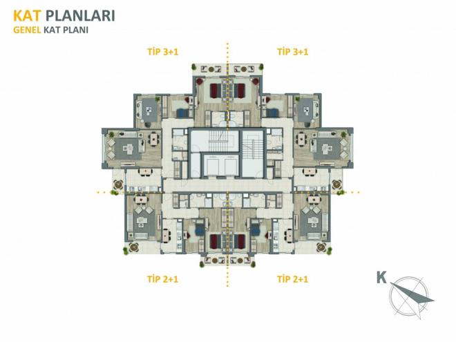 Квартира 2+2 в Стамбуле