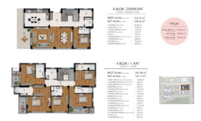 Вилла 6+1 с видом на море в Стамбуле