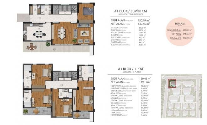 Вилла 6+1 с видом на море в Стамбуле