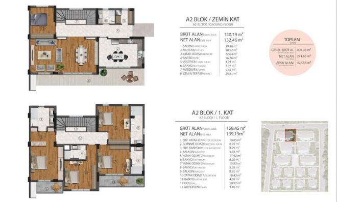 Вилла 6+1 с видом на море в Стамбуле