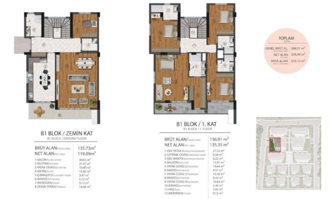 Вилла 6+1 с видом на море в Стамбуле