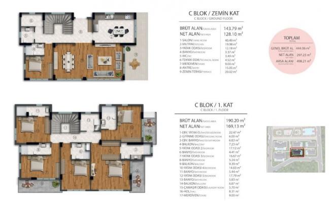 Вилла 6+1 с видом на море в Стамбуле