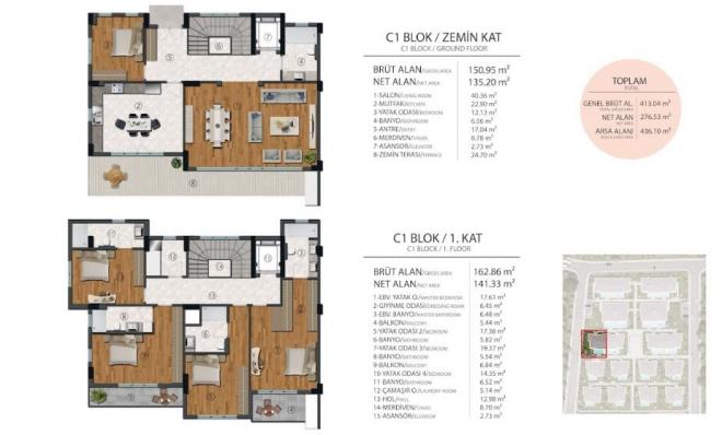 Вилла 6+1 с видом на море в Стамбуле