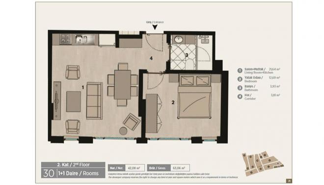 Квартира 1+1 в Стамбуле