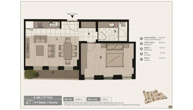 Квартира 2+1 в Стамбуле