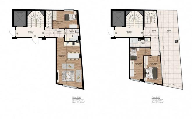 Пентхаус 2+1 в Стамбуле