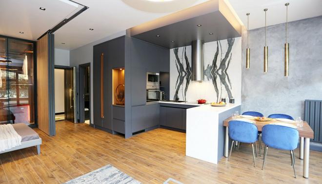 Пентхаус 3+1 с видом на море в Стамбуле