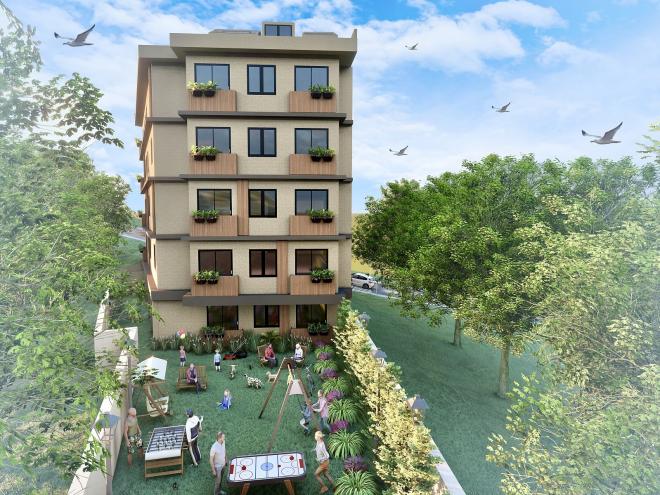 Пентхаус 3+2 с видом на море в Стамбуле