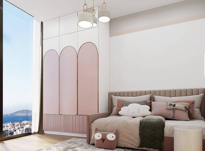 Квартира 1+1 с видом на море в Стамбуле