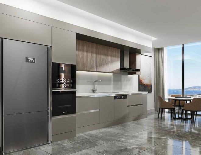 Квартира 2+1 с видом на море в Стамбуле