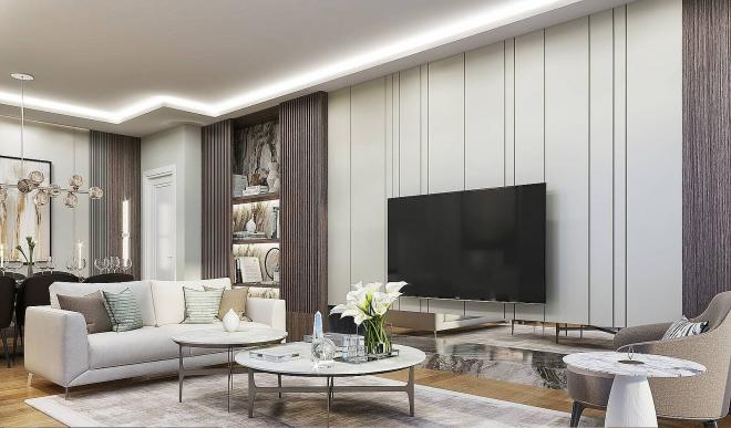 Квартира 4+1 с видом на море в Стамбуле