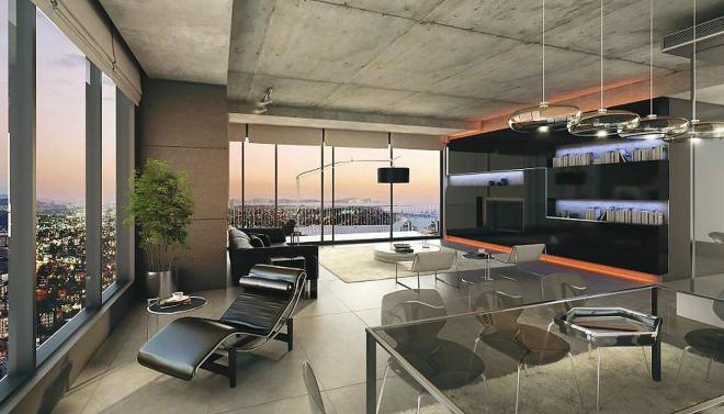 Квартира 2+1 с видом на море в Стамбуле