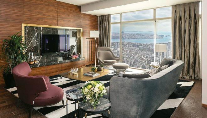 Квартира 2+1 с видом на море в Стамбуле