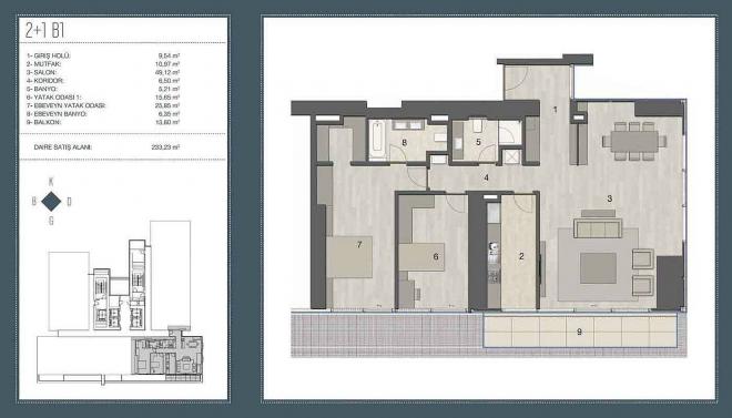 Квартира 3+1 с видом на море в Стамбуле