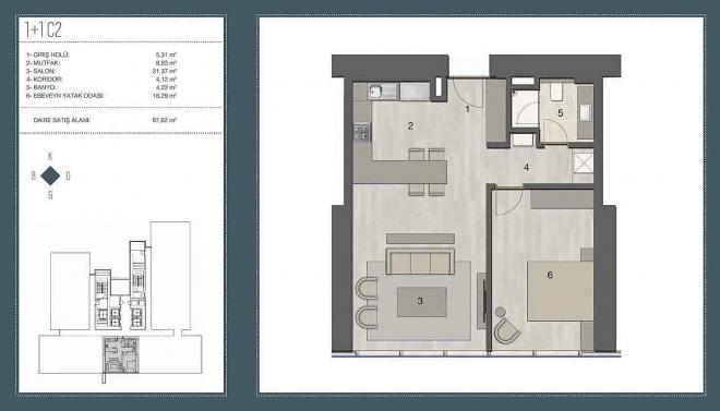 Квартира 4+1 с видом на море в Стамбуле
