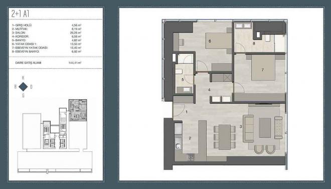 Квартира 4+1 с видом на море в Стамбуле