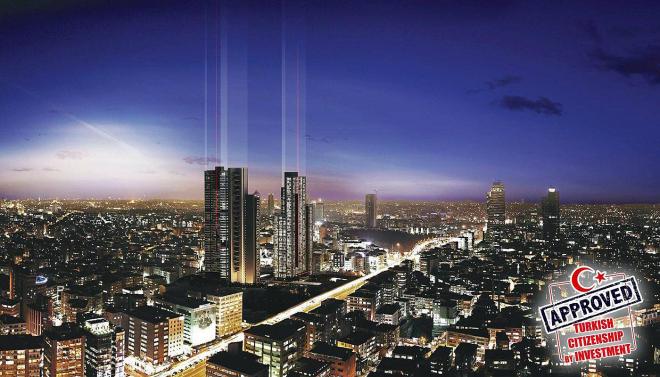 Квартира 4+1 с видом на море в Стамбуле