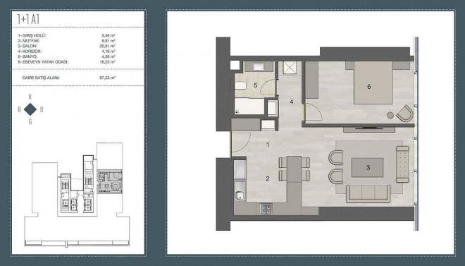 Пентхаус 5+1 с видом на море в Стамбуле