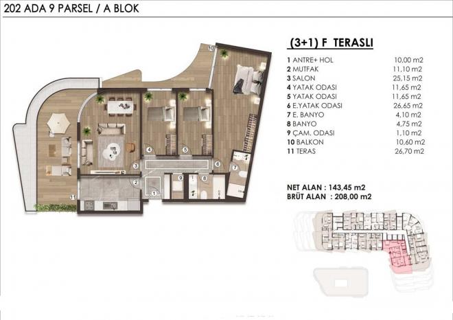 Квартира 2+1 в Стамбуле