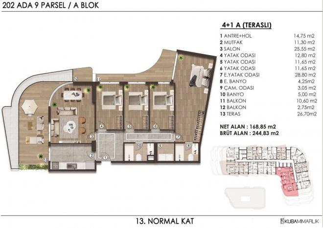 Квартира 3+1 в Стамбуле