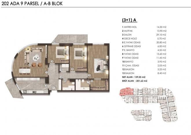 Квартира 4+1 в Стамбуле